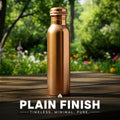 Special Edition Plain Copper Water Bottle | Smooth Matte Finish for Pure Hydration