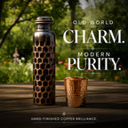 Special Edition Antique Black Diamond-Cut Copper Water Bottle | Vintage Heritage Collection TAMRA EST1956