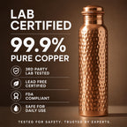 Certified Ayurveda® Pure Copper Water Bottles - V2 Hand-Hammered Edition