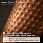 Certified Ayurveda® Pure Copper Water Bottles - V2 Hand-Hammered Edition