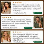 Certified Ayurveda® Pure Copper Water Bottles - V2 Hand-Hammered Edition